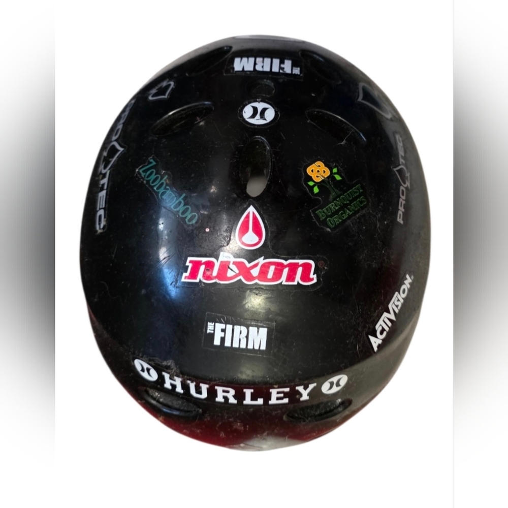 🛶 Nixon Black Helmet with Graphic Stickers